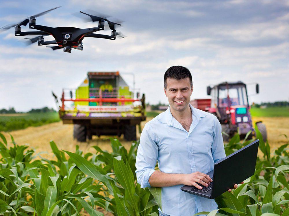 farmer with drone